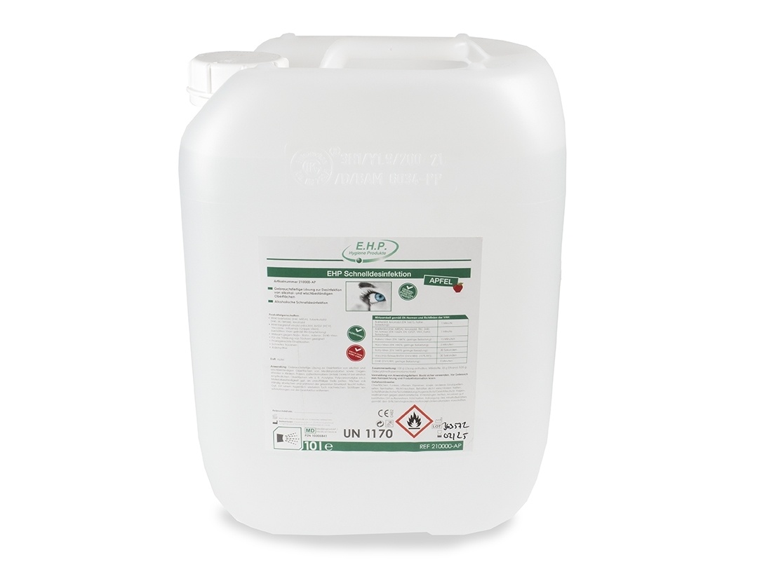EHP Schnelldesinfektion, Apfel, 10 Liter Kanister Viruzid